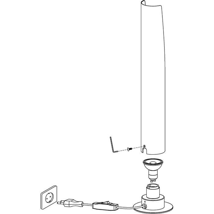 Торшер EGLO Barbotto: стильна металева лампа для дому, чорно-золота, з патроном GU10, з вимикачем