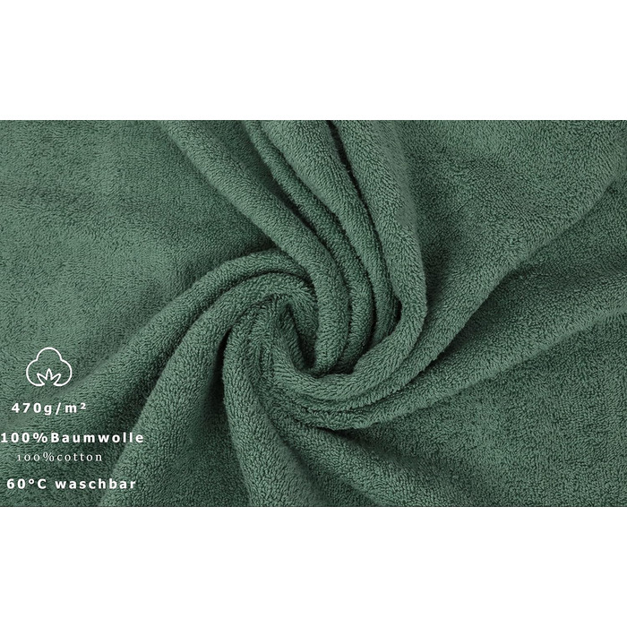 Набір Betz Premium з 12 рушників - 2 шт. лежачі, 4 шт. ручні, 2 шт. гостьові, 2 шт. мило, 2 шт. рукавички для прання - соснова зелень