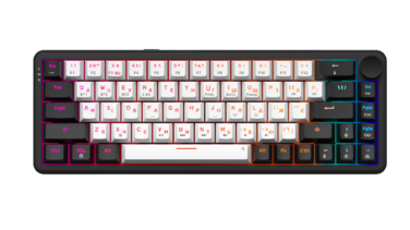 Бездротова механічна клавіатура GamePro Asgard Valhalla  (MK210B Pro) 65% QLAB orange switches