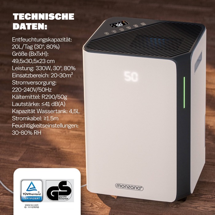 Осушувач повітря 49,5x30,5x23см 20 л