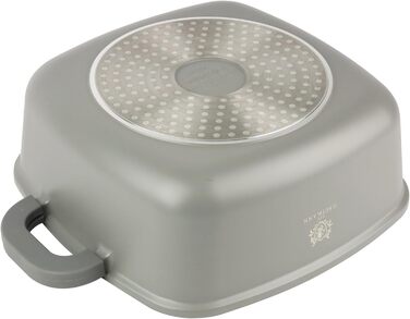 Каструля з антипригарним покриттям 10 літрів з кришкою, діаметр 28 см, з алюмінієвого лиття, для всіх типів плит (включно з індукцією), сіра. Ідеально підходить для супу, тушкування, приготування великих порцій.