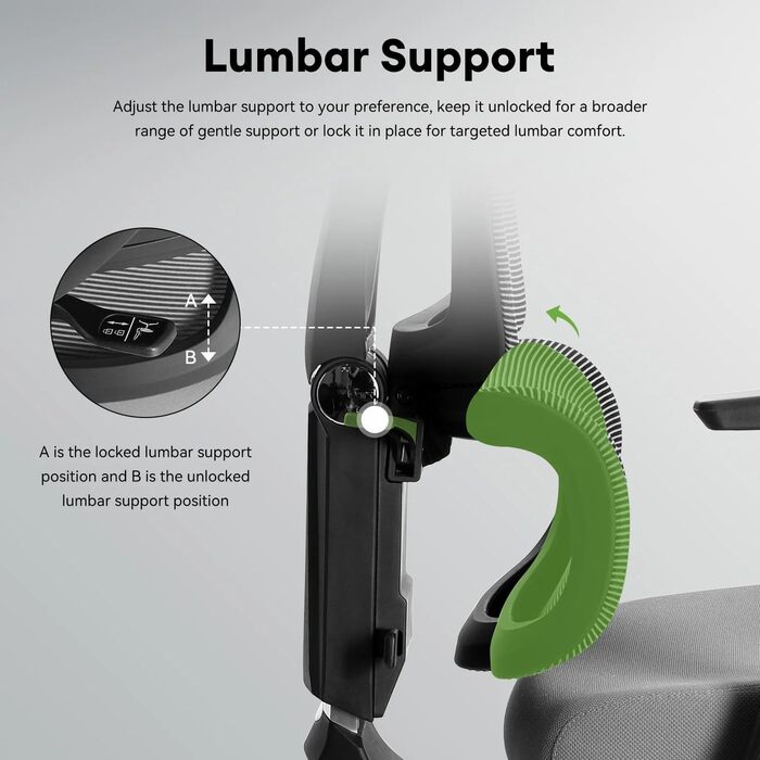 MUSSO V900 Structure Master: Ергономічне крісло для офісу та дому з регульованою спинкою, підтримкою попереку, 4D підлокітниками та підголівником, сітчаста спинка. Без підніжки.