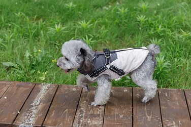 Шерсть для собак Lairle Winter Dog Coat водонепроникна, з шлейкою для маленьких/середніх собак, розмір L, біла