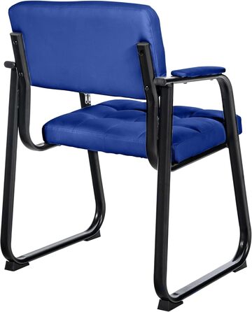 Крісло CLP Canada - оббивка з екошкіри, металевий каркас, колір блакитний