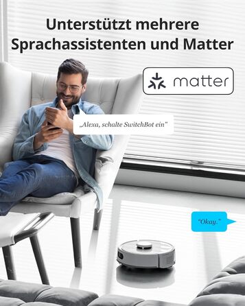 SwitchBot K10+ Pro Робот-пилосос з док-станцією для самостійного очищення, LiDAR-навігація, тиха робота 45dB, сумісний з Alexa