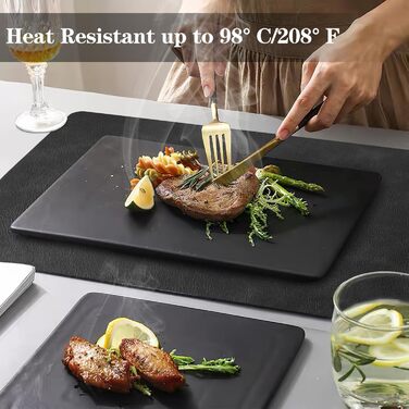 Набори серветок Pixieora: миючі, з підставки, з штучної шкіри, двосторонні, протиковзні, сірі та чорні (4 шт.)