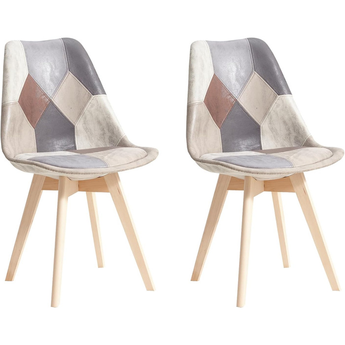 Стільці для їдальні GrandCA HOME: дерев'яні, з масиву бука, в стилі ретро, комплект на 2 шт.