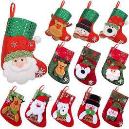 Підвісні різдвяні панчохи Epesl, набір з 3 різдвяних шкарпеток, великі 19-дюймові різдвяні панчохи, прикраса для каміна, інтер'єру, різдвяної ялинки, вечірки, гномів, цукерок, сходи, будинки (міні)