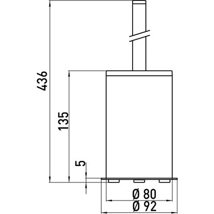Набір щіток для унітазу System 02, підлогова модель, хром, 351500101