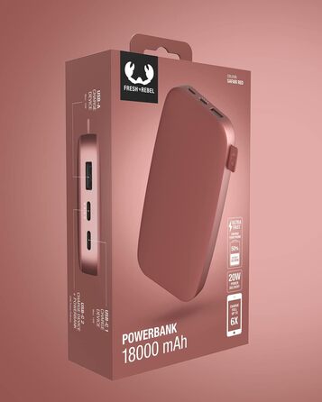 Швидка зарядка, Safari Red, 18000mAh USB-C