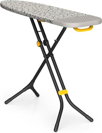 Гладильна дошка Joseph Joseph Glide 135 x 45 см з регулюванням висоти та стійкою до нагрівання поверхнею для прасування, зручне зберігання, 4-шаровий бавовняний чохол (Plus, Ecru, 130 см)