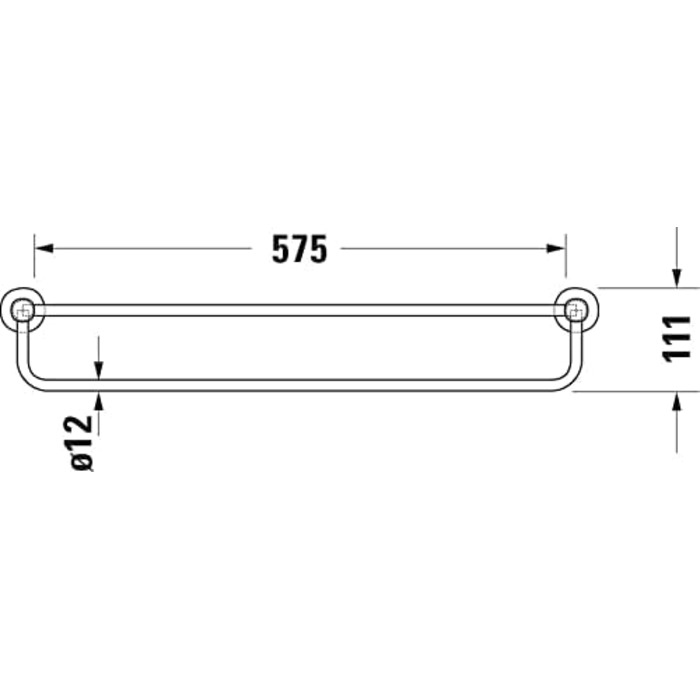 Настінний рушникосушка, хромований рушникосушка, (650x220x112 мм, поличка для рушників)