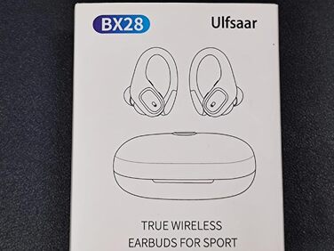 Навушники Ulfsaar Bluetooth 5.3, бездротові, HD мікрофон, HiFi, Спорт, IPX7, 90h, Android/iOS, Чорний