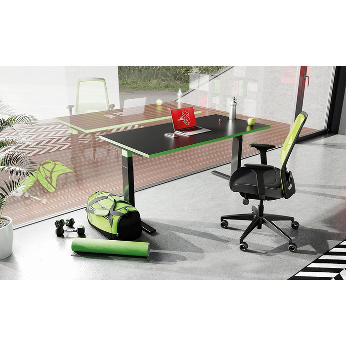 Офісне крісло Interstuhl Every Active Edition: регульована поперекова підтримка, комфортне та активне сидіння (зелений | чорний)