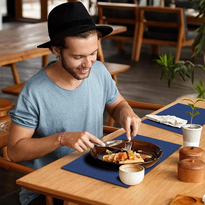 Набори серветок на стіл, тканинні, 8 шт., Бордовий колір, стійкі до тепла, легко миються