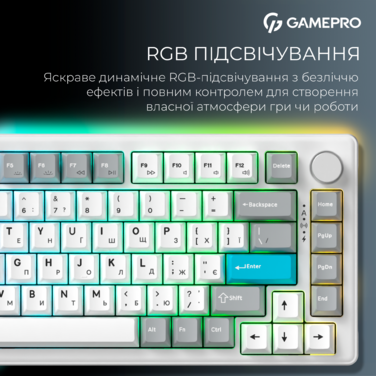 Бездротова механічна клавіатура GamePro Asgard Yord (MK266WH)