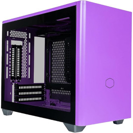 Корпус для ПК Cooler Master MasterBox NR200P Mini-ITX із загартованим склом, вертикальним розміщенням відеокарти, безінструментальним доступом 360°, преміальні варіанти охолодження, колір Nightshade Purple