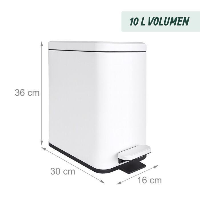 Відро для сміття Relaxdays, об'єм 10 літрів