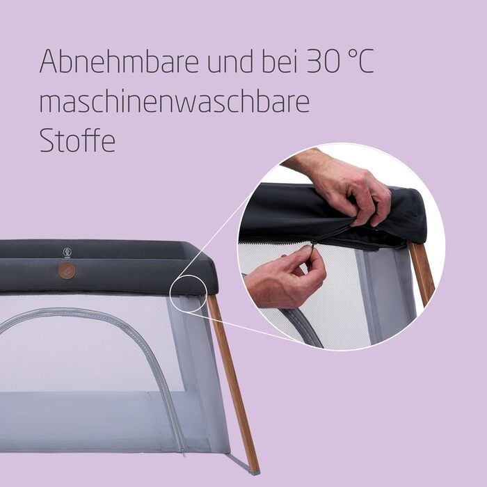 Дитяче ліжко-манежа Maxi-Cosi 2-в-1 Iris2, Essential Graphite, 0-3 роки, до 15 кг