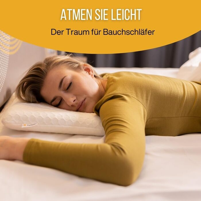 Дитяча подушка Inphysio з memory foam - бамбукова тканина, гіпоалергенна - для комфортного сну - ергономічна подушка для шиї - 50 x 30 x 5,5 см (перлова)