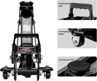 Гідравлічний домкрат Wiltec Rangierwagenheber 3т, 135-400 мм для авто, позашляховиків, кемперів