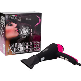 Італійський дизайн Фен Airlissimo Rosa 2300W, 2 температурні режими з 2 швидкостями