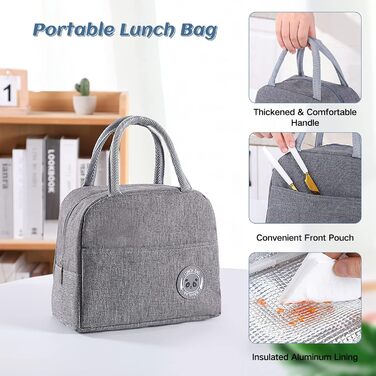 Ланчбокс дорослий з сумкою, б/д для дітей з 3 відсіками, витривалий, для мікрохвильової печі, бенто-бокс для роботи, школи, пікніка, подорожей, блакитний