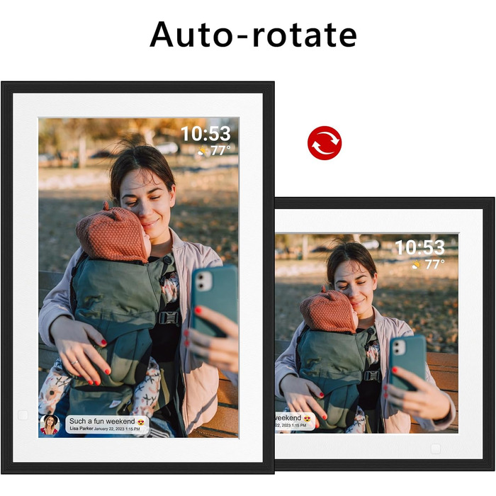 Цифровий фоторамка Cytem 10.1 дюйма | Wi-Fi, FrameO, 32GB, сенсор руху, автоповорот, IPS 16:10, сенсорний екран, чорно-білий
