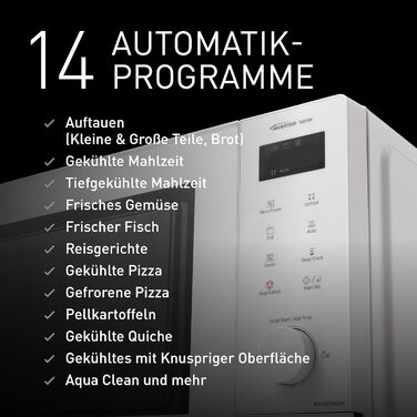 Мікрохвильова піч Panasonic NN-GD35HBGTG з грилем та функцією пароварки, 23 літри, біла