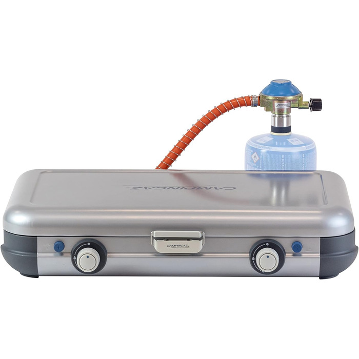Газовий набір Campingaz 2 Grill & Go CV - плитка з 2 конфорками, для кемпінгу, з використанням газових картриджів, 3.6 Вт