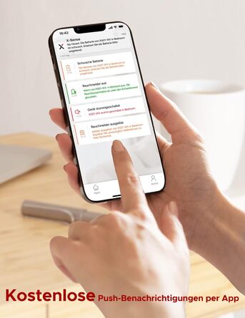 Датчик диму X-Sense WLAN з підключенням до Wi-Fi, EN14604, з змінною батареєю, сповіщення через додаток, білий, 1 шт.