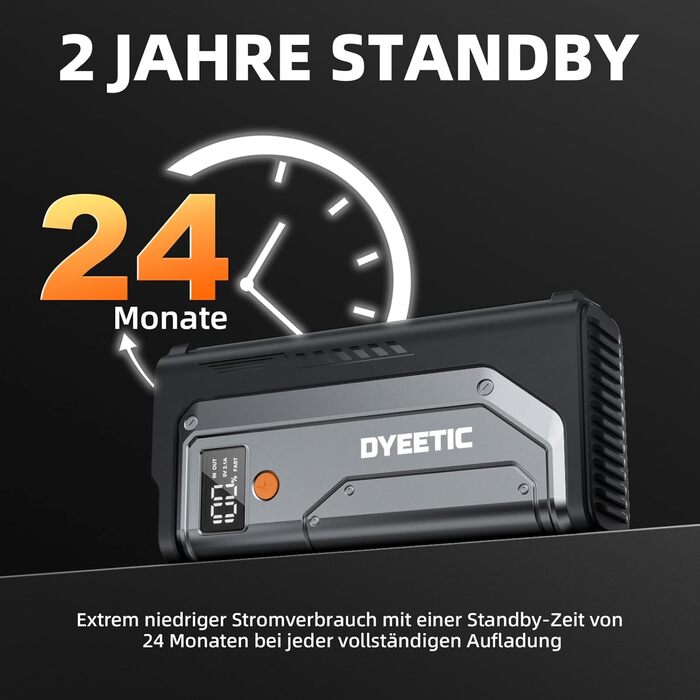 Powerbank Starthilfe 7000A: Автомобільний пусковий пристрій для 12V авто, бензин та дизель (до 12.0L), з LED ліхтариком та USB зарядкою