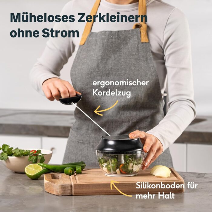 SILBERTHAL Овочевий слайсер-мандоліна V-подібний – з насадками – гостре лезо – компактне зберігання. Підходить для овочів, цибулі та інших продуктів.