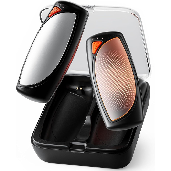 Електричні грілки для рук COTOP, 2 шт. з зарядним кейсом 14000 mAh, USB-C, 3 режими нагріву до 55°C, для кемпінгу, чорно-білі