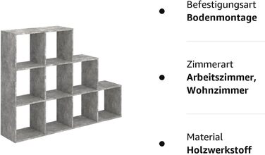 Сходова полиця Vicco, 142,2 x 107,8 см (бетон)