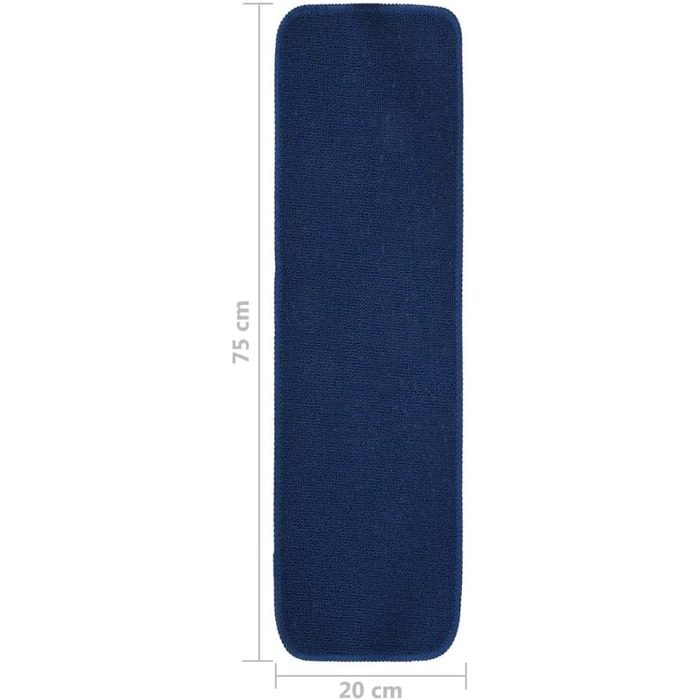 Ступінчастий килимок VidaXL ступінчасті килимки сходові килимки сходовий килимок захист сходи сходовий килимок захист сходи протиковзкий килимок 75x20 см (75x20 см, синій), 15 шт.