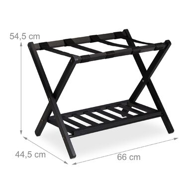 Підставка для валіз Relaxdays, складна з двома полицями