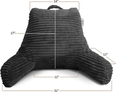 Подушка для читання Nestlé з подрібненим Memory Foam, розкішна подушка для спини та рук, регульована підтримка для дорослих та підлітків
