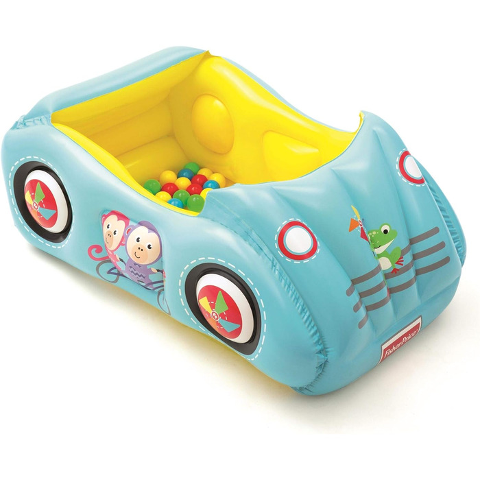 Басейн з м'ячем Bestway Fisher-Price, гоночний автомобіль, 119 x 79 x 51 см