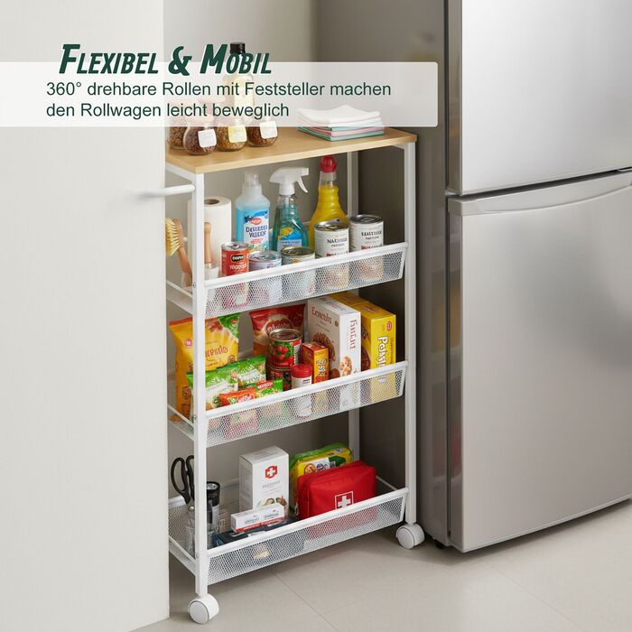 Органайзер Relaxdays для ванної кімнати з 4 ярусами