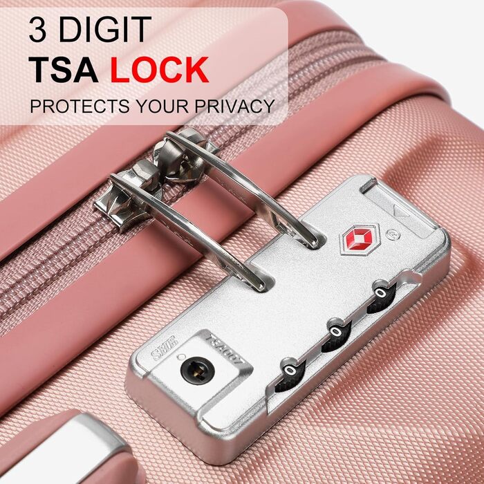 Набір валіз Sea Choice Hardschalen Trolley: 5шт (55/65/76 см), TSA-замок, рожеве золото