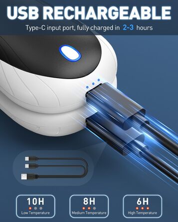 Електричні грілки для рук Cnkeeo 2 шт. з роздільним магнітним з'єднанням, Powerbank USB, 3 режими нагріву, для спорту, риболовлі, полювання, чорно-білі