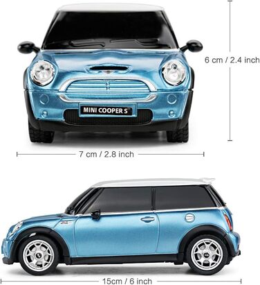 Радіокерований автомобіль Mini Cooper Rastar 1:24, електричний, блакитний