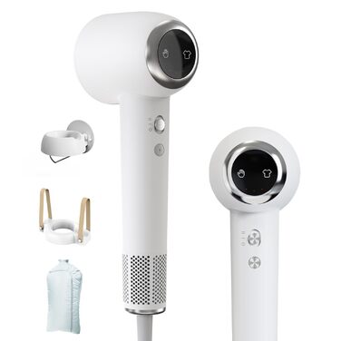 Мультистайлер для волосся 7 в 1 UKLISS Hairstyler Pro: фен, автоматична плойка, кругла щітка та випрямляч для професійного стайлінгу, білий