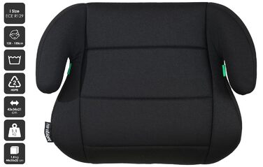 Підвищувач для автокрісла babyGO Sitzerhöhung Booster, I-Size, 125-150 см, чорний