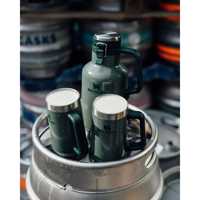 Термокружка Stanley Adventure Vacuum Stein 709 мл - Білий (Polar White) | Зручна ручка, 7 годин холоду, для пива, миється в посудомийній машині