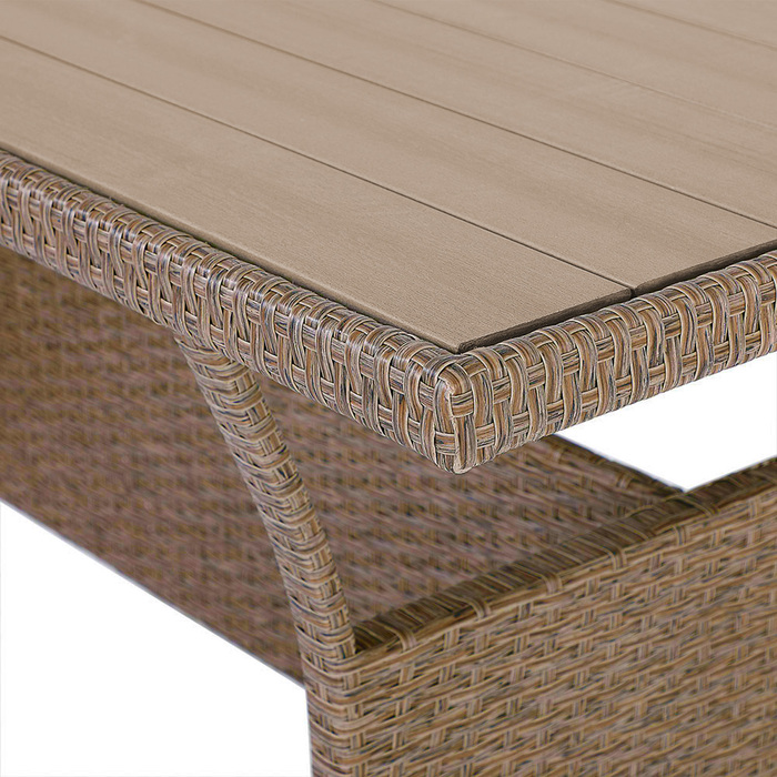 Кутовий лаунж з ротангу Polyrattan кольору кремово-бежевого, включаючи подушки