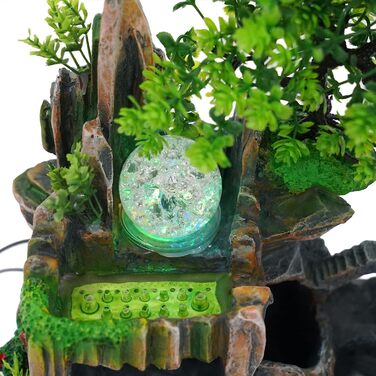 Кімнатний фонтан-водоспад з LED підсвіткою та ефектом туману, декоративний фонтан для дому та офісу