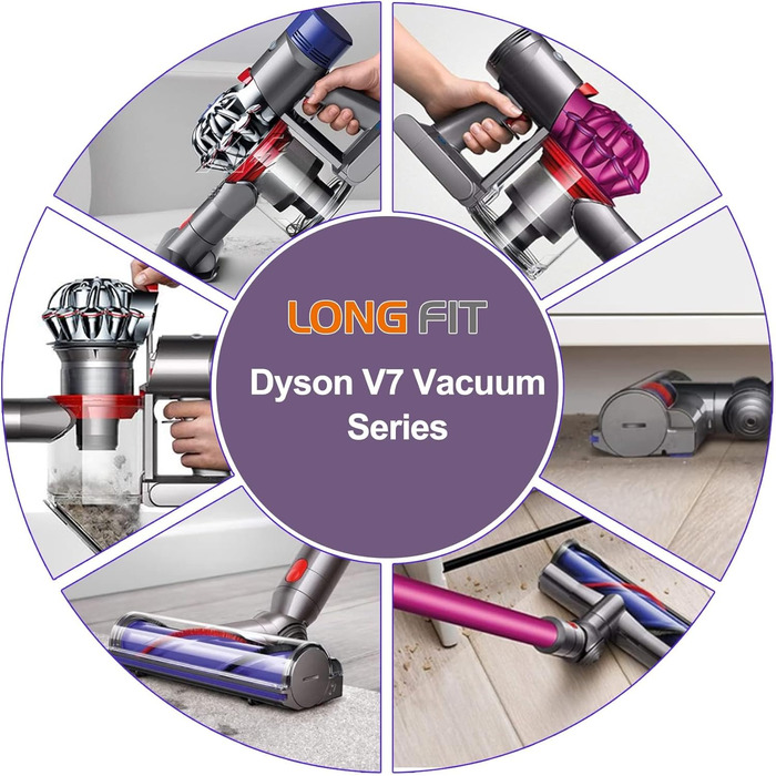 Акумулятор для Dyson V8 SV10, LONGFIT 6500mAh Змінна батарея для моделей V8 (Absolute, Animal, Fluffy, Motrhead)