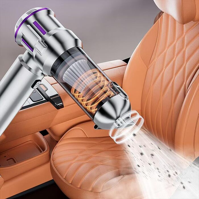 Акумуляторний ручний пилосос для авто та дому 4-в-1, потужність 22000Па, бездротовий з мийним HEPA-фільтром